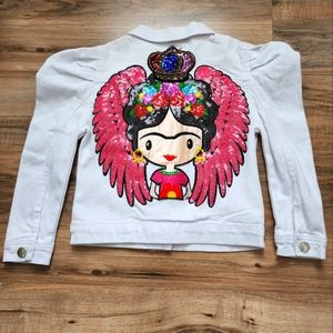 White denim jacket girls